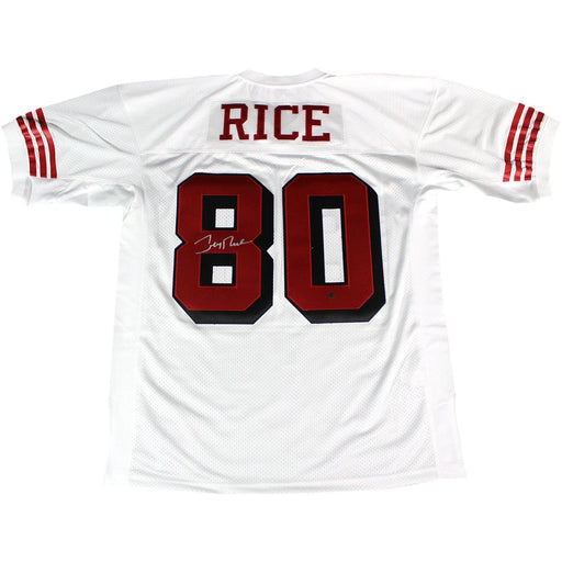 Jerry Rice Signed San Francisco 49ers Authentic Mitchell & Ness Throwback White Jersey