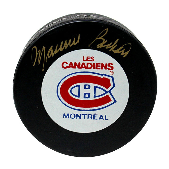 Maurice Richard Signed Montreal Canadiens Puck UDA Holo