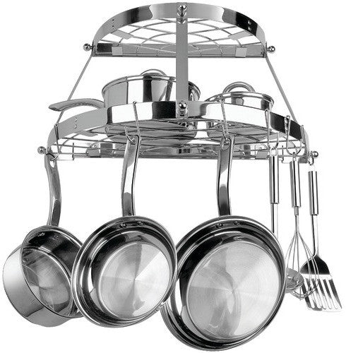 Range Kleen - Double Shelf Wall Mount Pot Rack (Stainless Steel)