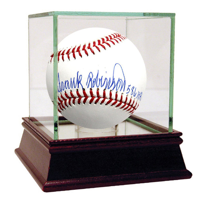 Frank Robinson Signed MLB Baseball w/"586 HR"Isc.