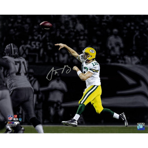 Aaron Rodgers Signed 'Throw on the Run' Blacked Out 16x20 Photo