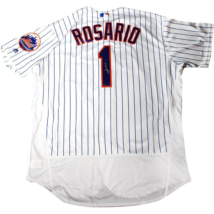 Amed Rosario Signed New York Mets Flexbase Authentic Home White/Royal Jersey