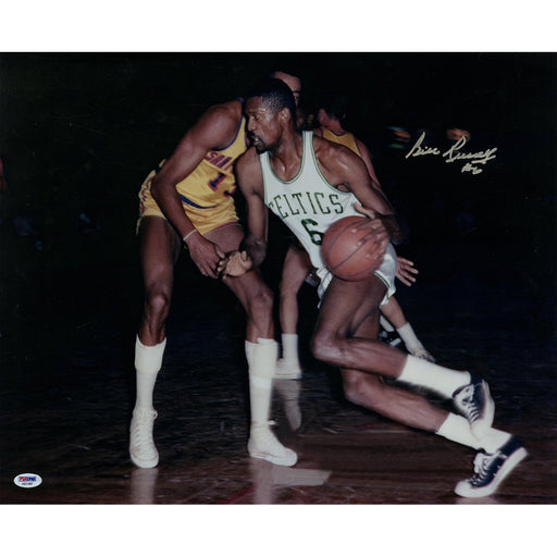 Bill Russell Signed Dribbling 16x20 Photo (PSA/DNA)