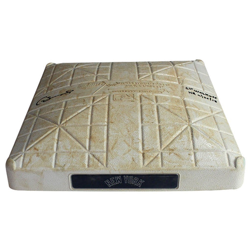 Gary Sanchez Signed Twins at Yankees 4-26-2018 Game Used Second Base (Innings 6-9) w/ "1st Walkoff HR 4/26/18" Insc