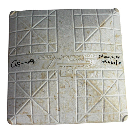 Gary Sanchez Signed Twins at Yankees 4-26-2018 Game Used Third Base (Innings 6-9) w/ "1st Walkoff HR 4/26/18" Insc