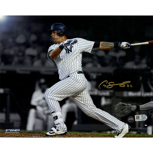 Gary Sanchez Signed 'Swinging' 8x10 Metallic Photo