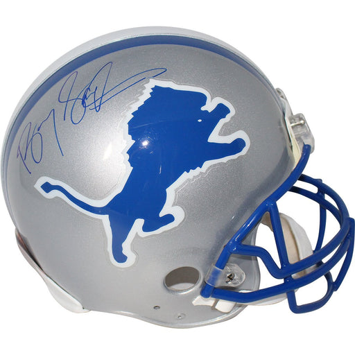 Barry Sanders Signed Detroit Lions Authentic Throwback Helmet (Schwartz Auth)