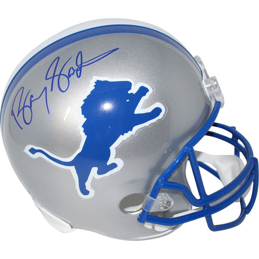 Barry Sanders Signed Detroit Lions Replica Throwback Helmet (Schwartz Auth)