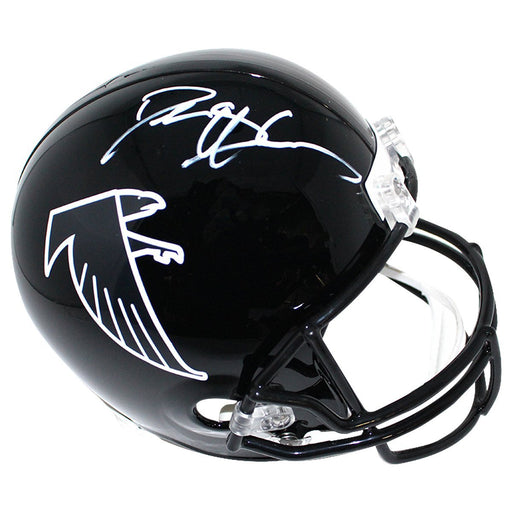 Deion Sanders Signed Atlanta Falcons Throwback Black Full Size Replica Helmet