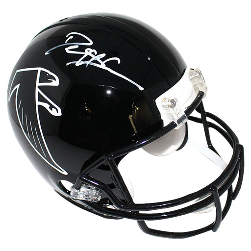 Deion Sanders Signed Atlanta Falcons Throwback Black Full Size Authentic Helmet