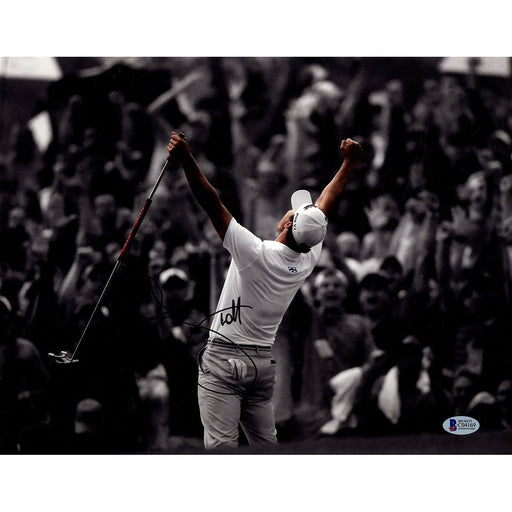 Adam Scott Signed 11x14 Horizontal Celebration Photo Beckett