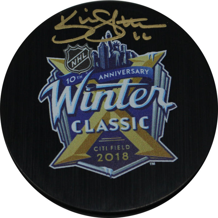 Kevin Shattenkirk Signed 2018 NHL Winter Classic Logo Puck