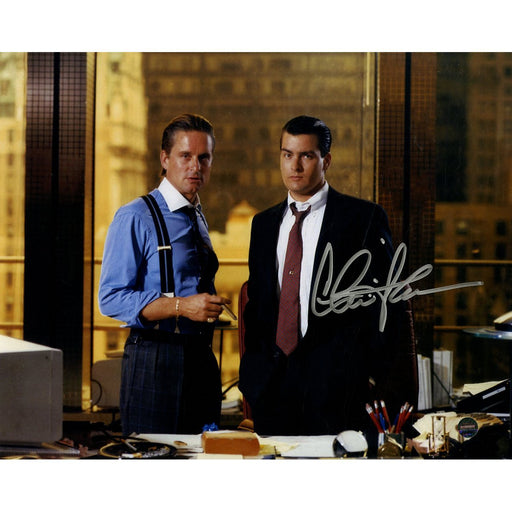 Charlie Sheen Signed Wall Street 8x10 Photo