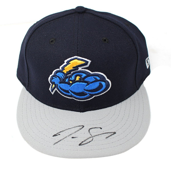 Justus Sheffield Signed #4 Game Used 2018 Trenton Thunder Road Hat (Trenton Thunder LOA)