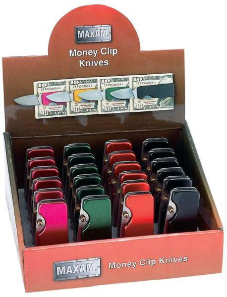 Maxam 24pc Money Clip Knives