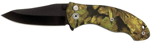 Maxam Patented Button Lock Knife Camo Design