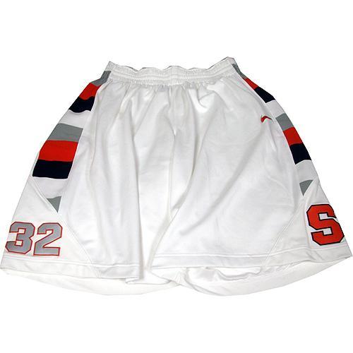 Kris Joseph #32 2008-09 Syracuse Game Used White Shorts (42) (Length +2)