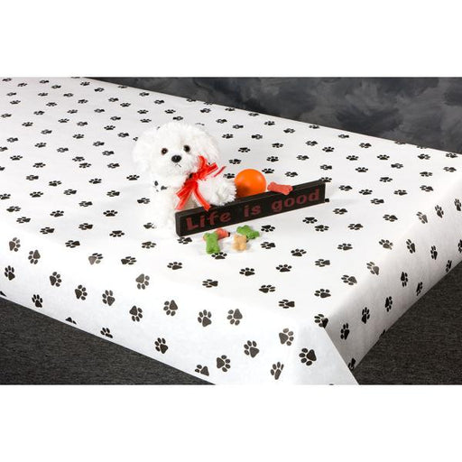 100 foot Paw Print Paper Table Cover