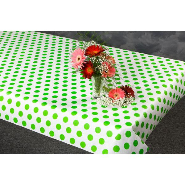 100 foot Green Polka Dot Paper Table Cover