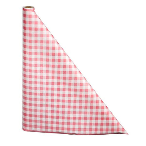 100 foot Red Gingham Paper Table Cover