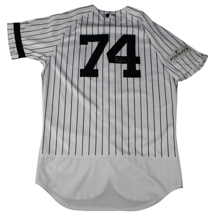 Ronald Torreyes Signed New York Yankees 2017 Game-Issued # 74 Home Postseason Jersey (JC 052076)