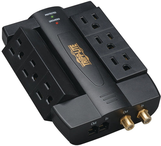 Tripp Lite - 6-Outlet Swivel Surge Protector (Coaxial & Telephone Protection)