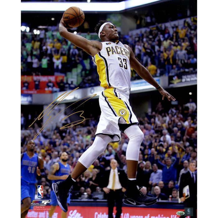 Myles Turner Signed White Jersey Vertical 16x20 Photo (Collector’s Den/SSM)