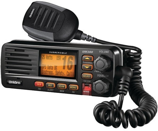 Uniden - Fixed Mount VHF/2-Way Marine Radio (Black)