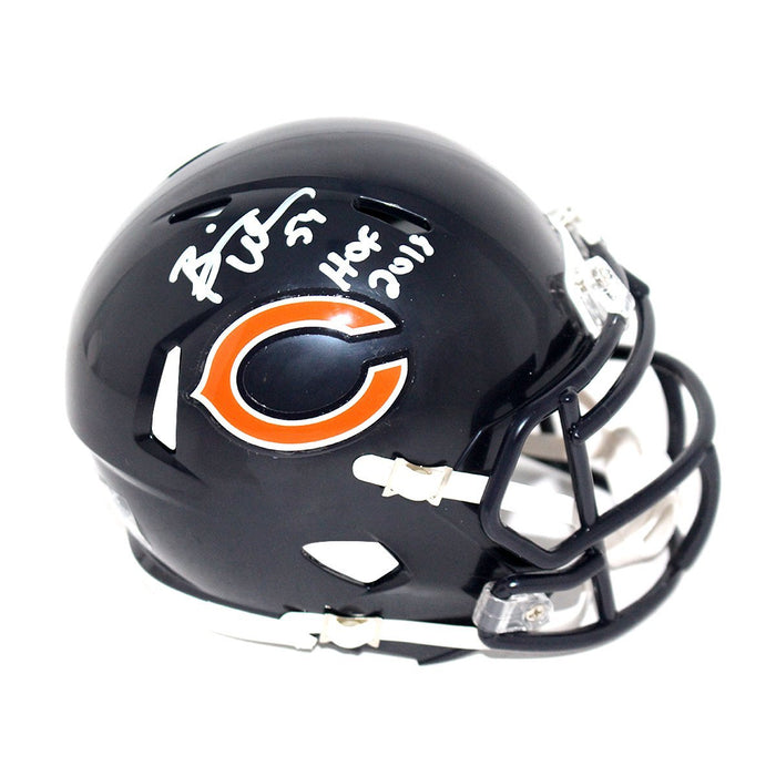 Brian Urlacher Signed Chicago Bears Speed Mini Helmet w/ "HOF 2018" Insc