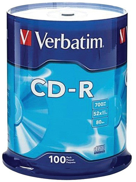 Verbatim - 80-Minute/700MB 52x CD-Rs (100-ct Spindle)