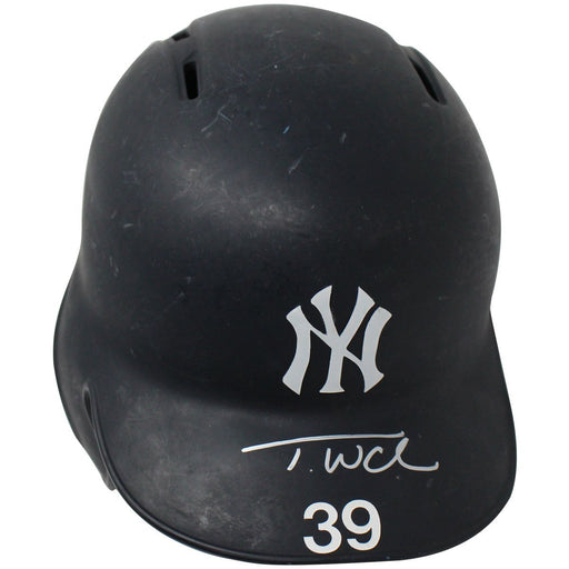 Tyler Wade Signed New York Yankees 2017 Team Issued #39 Road Batting Helmet (JC009916)