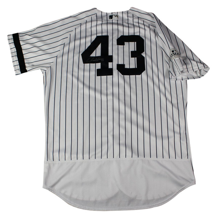 Adam Warren Signed New York Yankees 2017 ALDS Game Used #43 Pinstripe Jersey(SIze 48)(JD465292)