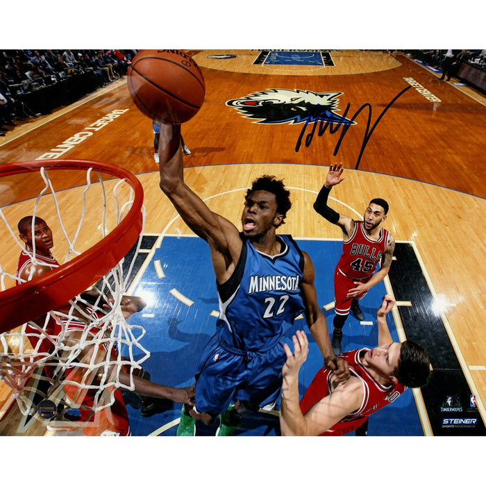 Andrew Wiggins Signed 'Dunk vs. Bulls' 8x10 Photo