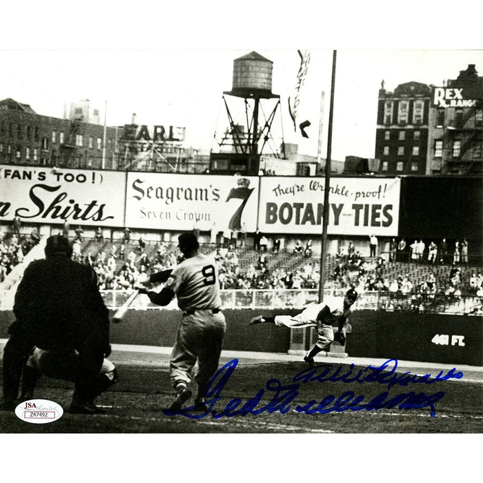 Ted Williams and Allie Reynolds Dual Signed 8x10 Photo JSA