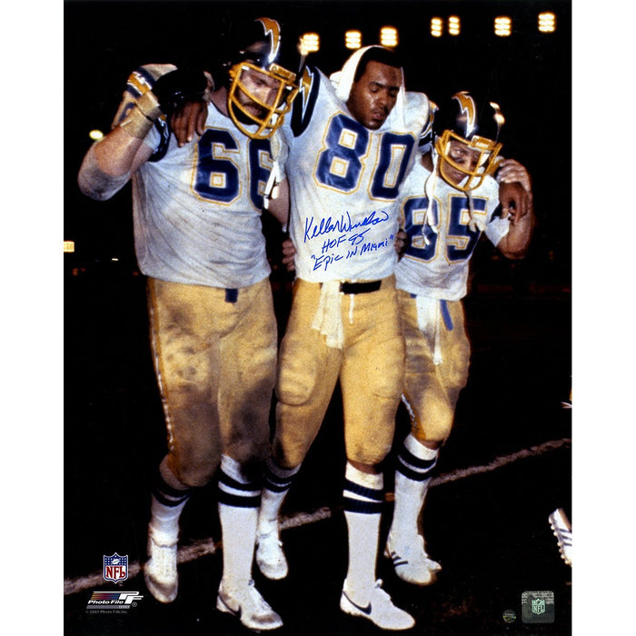 Kellen Winslow Signed San Diego Chargers 16x20 Photo vs Miami inscribed "Epic in Miami HOF 95"Insc.