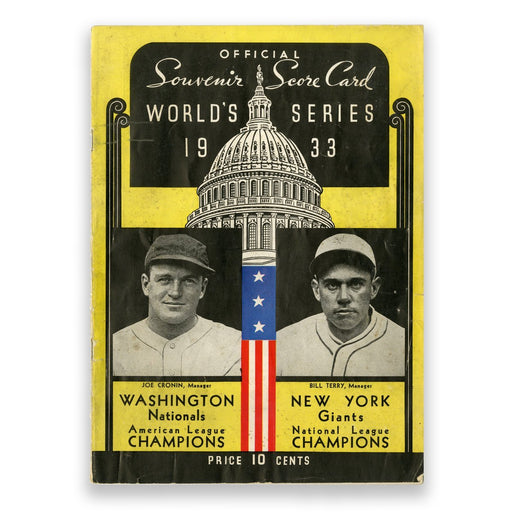 1933 World Series Program Giants at Washington